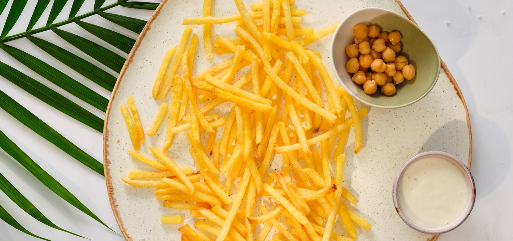 Skinny Fries su naminiu majonezu iš aquafaba