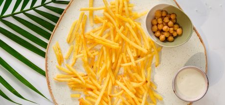 Skinny Fries su naminiu majonezu iš aquafaba