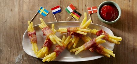 Ypatingai ilgos bulvytės su bekonu ir lašiša