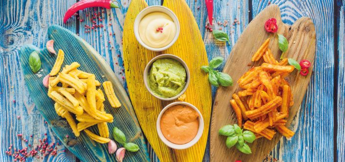 AVIKO BULVIŲ JUOSTELĖS SU ČESNAKAIS IR ŽOLELĖMIS SU 3 PAPRASTAIS PADAŽAIS